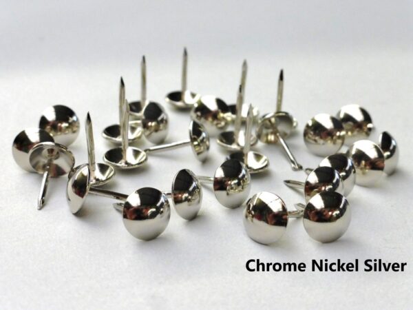 CHROME NICKEL SILVER UPHOLSTERY NAILS
