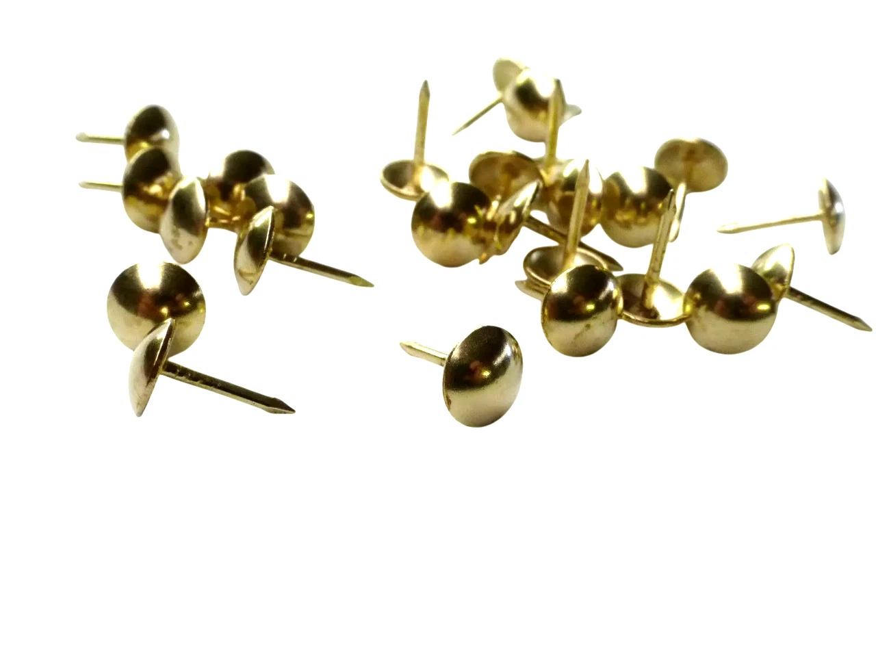 BRASS GOLD DECORATIVE UPHOLSTERY NAILS STUDS TACKS PINS