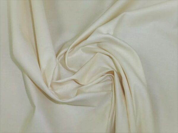 Ivory Cotton Sateen Curtain Lining