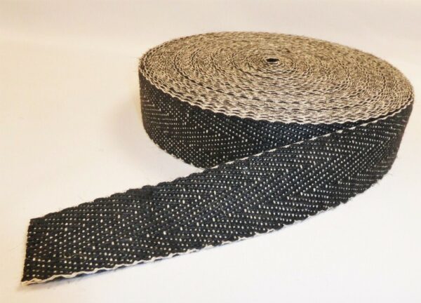 UPHOLSTERY WEBBING BLACK and WHITE