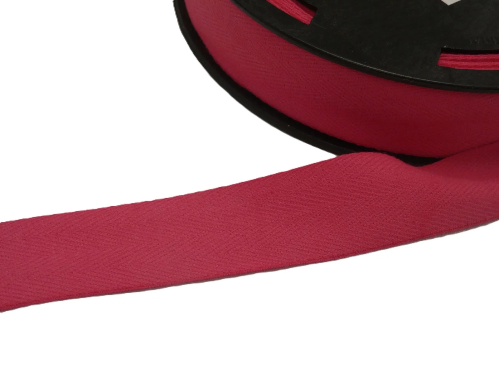 25mm Cotton Herringbone Tape Fuchsia Pink