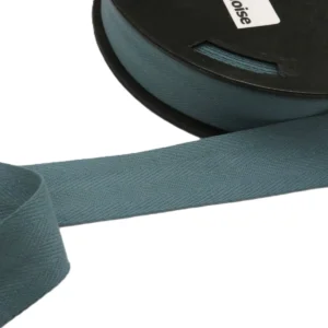 25mm Cotton Herringbone Tape TURQUOISE