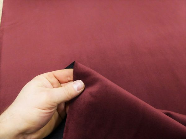 BURGUNDY Plush Velvet Fabric