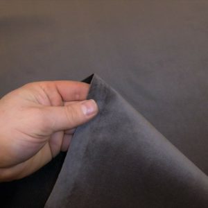 GREY Plush Velvet Fabric