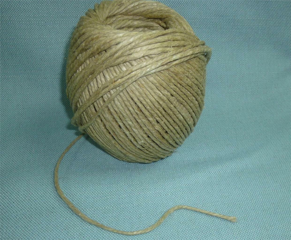 Natural flax twine upholstery garden cord Laid stitching sewing thread Trade cob 