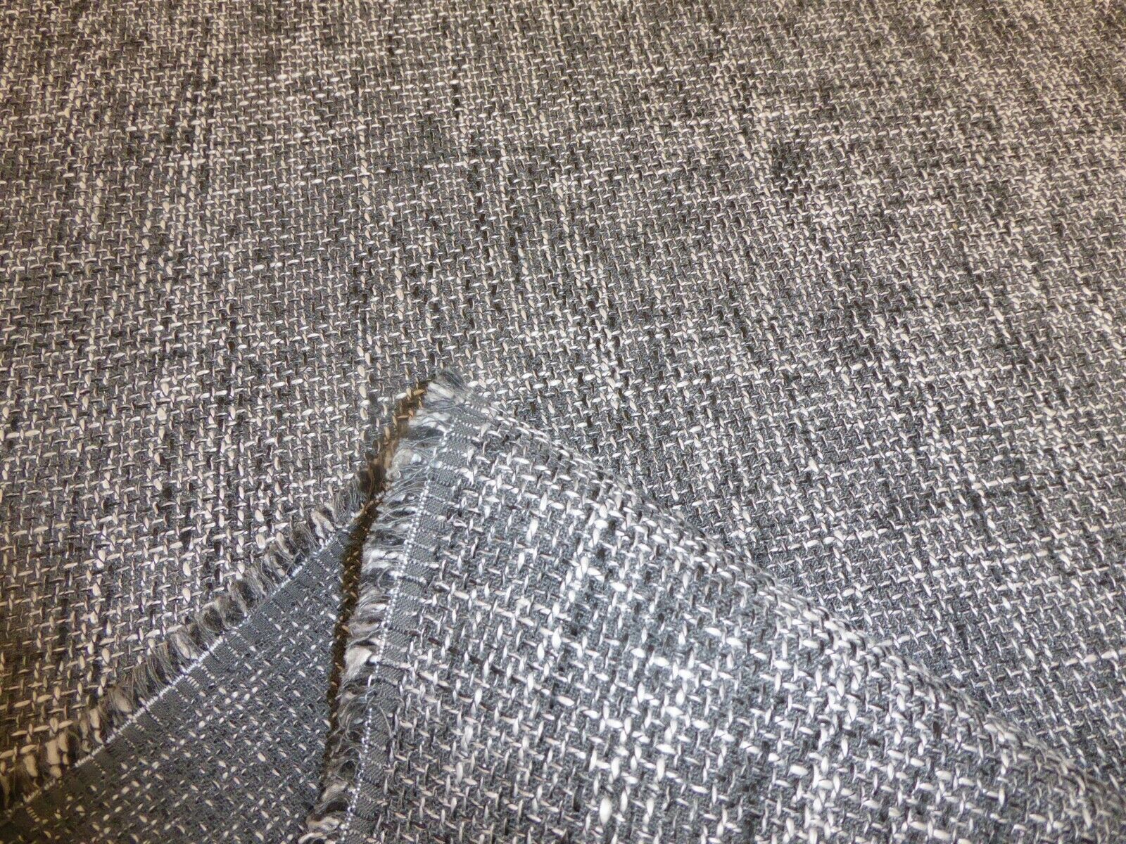 UPHOLSTERY VERY LARGE FABRIC 3m CUSHION FABRIC GREY WOVEN CURTAIN 
