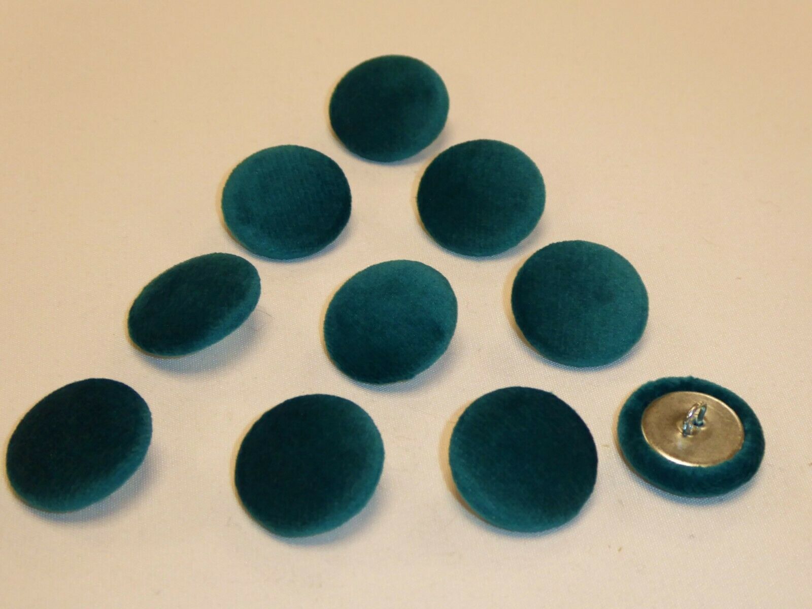 10 x Upholstery Buttons in MALLARD TEAL - Plush Velvet (Size: 25mm