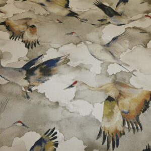 Edinburgh Weavers Flyway Natural Cotton Print Fabric