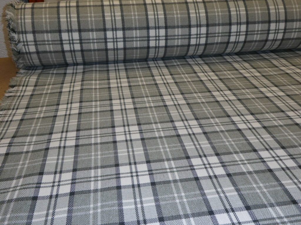 Tartan Checked Wool Effect Weave Upholstery Fabric (Design Name