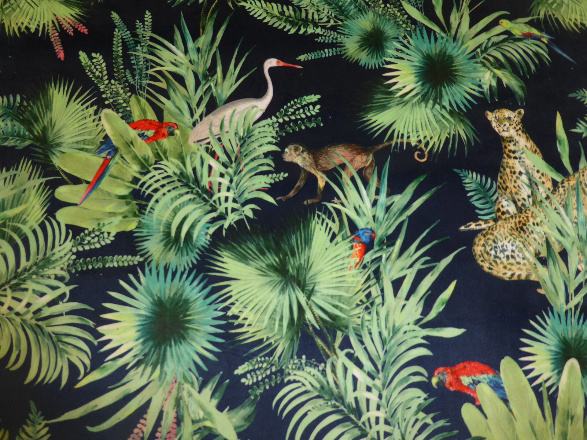 Amazon Tropical Jungle Botanical Printed Velvet Fabric Curtains Cushions 24 DESIGNS 