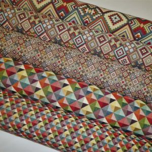 MULTI-COLOURED TAPESTRY WEAVE FABRIC