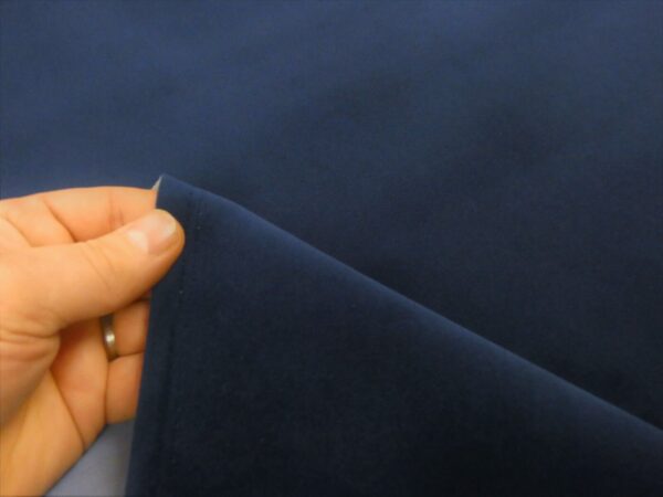10 metres of RICH DARK NAVY BLUE Plain Velvet Upholstery Cushion Fabric 1