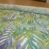 GREEN BLUE TROPICAL LEAVES Cotton Fabric 1