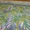 GREEN BLUE TROPICAL LEAVES Cotton Fabric 3