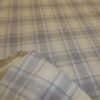 GREY NATURAL Tartan Checked Weave Upholstery Fabric 1