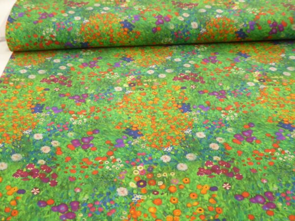 Gustav Klimt Flower Garden Fabric 4