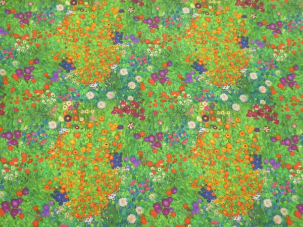 Gustav Klimt Flower Garden Fabric 5