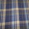 SKYE DARK BLUE Tartan Checked Wool Effect Weave Upholstery Curtain Fabric