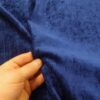 COBALT BLUE Semi Plain Chenille Fabric 2