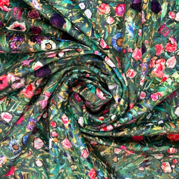 GUSTAV KLIMT ITALIAN GARDEN Printed Velvet Fabric 2