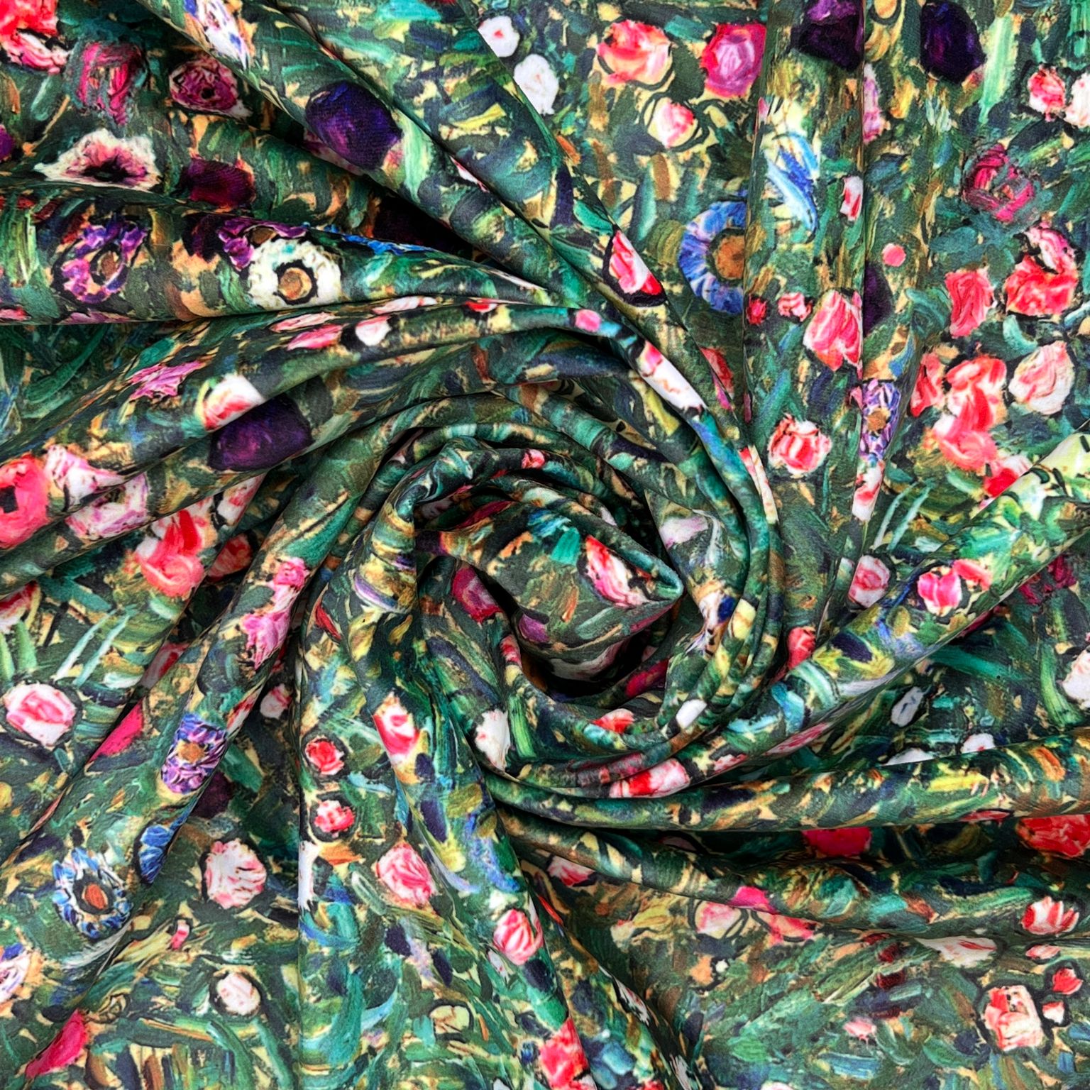 GUSTAV KLIMT ITALIAN GARDEN Printed Velvet Fabric - Curtains