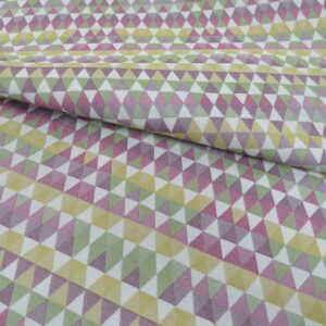 MULTI-COLOURED Geometric Design Weave Upholstery Fabric