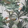 Tropical Jungle Outdoor Fabric Natural