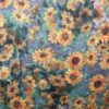 VAN GOGH SUNFLOWERS Printed Velvet Fabric