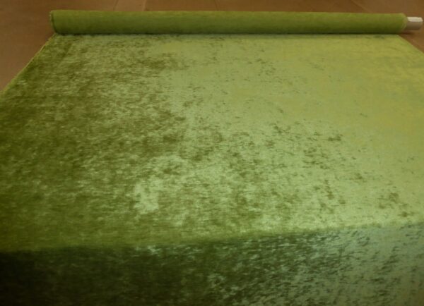 APPLE GREEN Lustrous Velvet Chenille Upholstery Fabric