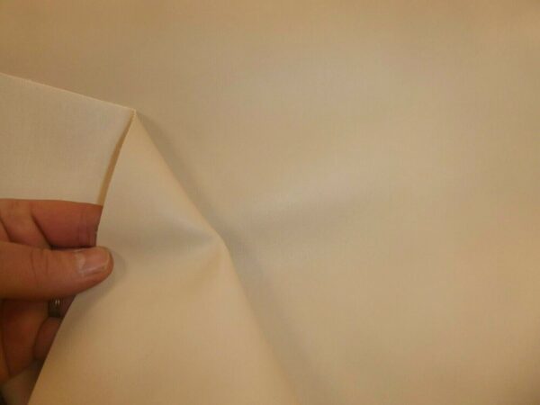 Cream Faux Leather Upholstery Fabric