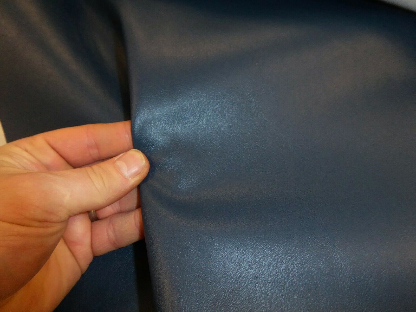 Galaxy Denim - Blue Leather Upholstery Fabric 