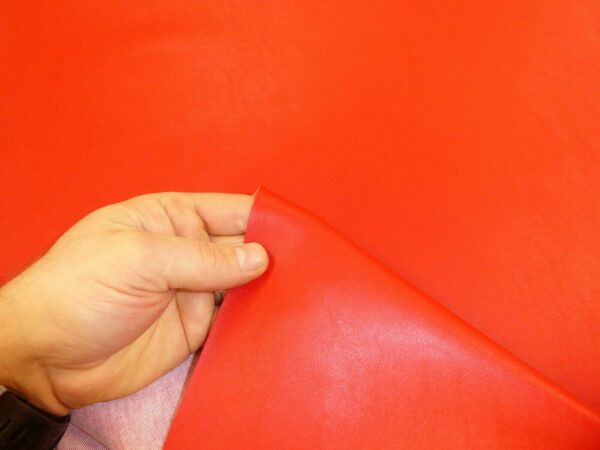 Red Faux Leather Upholstery Fabric