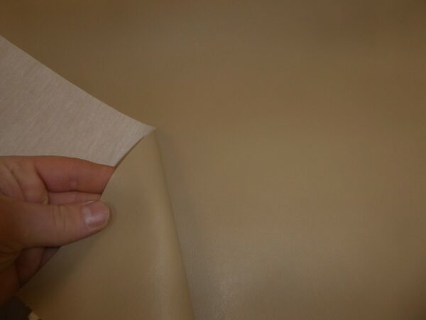 SANDY BEIGE FAUX LEATHER UPHOLSTERY FABRIC