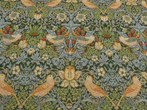 Strawberry Thief Grey Green Tapestry Fabric