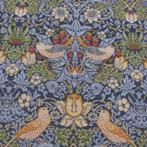Strawberry Thief Blue Tapestry Weave Fabric