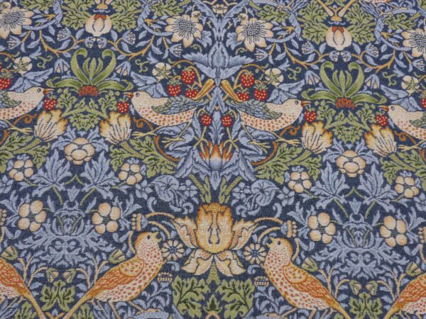 Strawberry Thief Blue Tapestry Weave Fabric