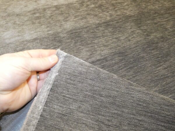 Velvet Chenille Upholstery Fabric in Dark Mink 1