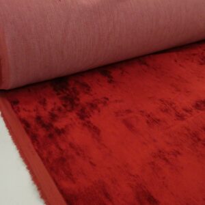 LAURA ASHLEY CAITLYN CRANBERRY Velvet Upholstery Fabric