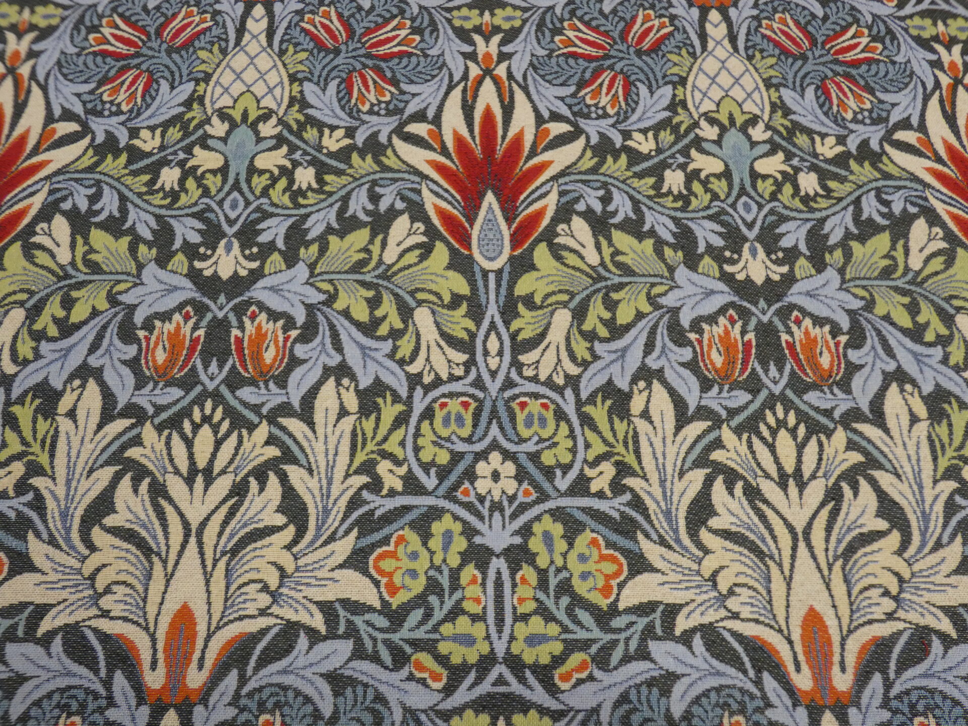 William Morris Snakeshead Grey Tapestry Fabric - Ellbee Fabrics