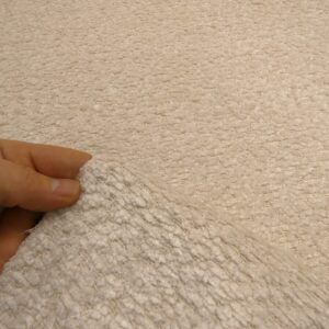 Soft Teddy Boucle Cushion Upholstery Fabric in CREAM