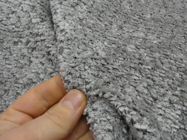Soft Teddy Boucle Cushion Upholstery Fabric in GREY 3
