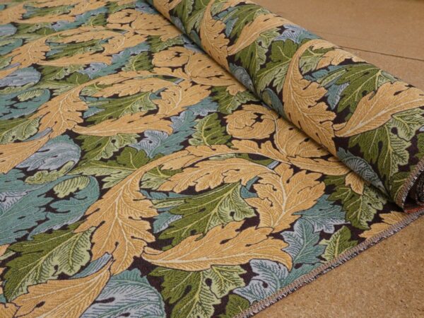 William Morris Acanthus Ebony Tapestry Fabric 3