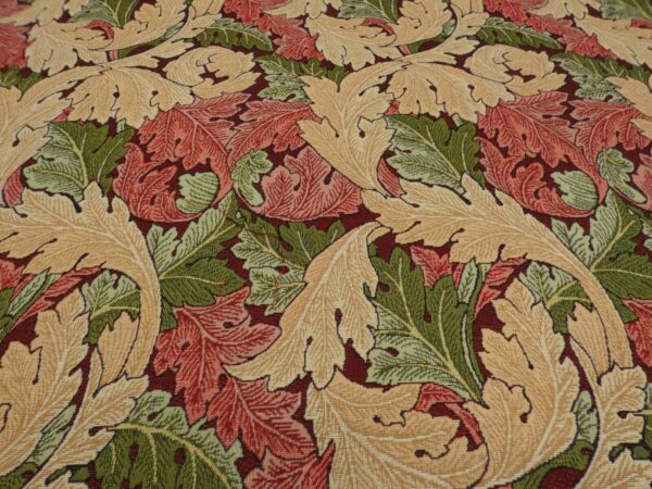 William Morris Acanthus Wine Tapestry Fabric 1