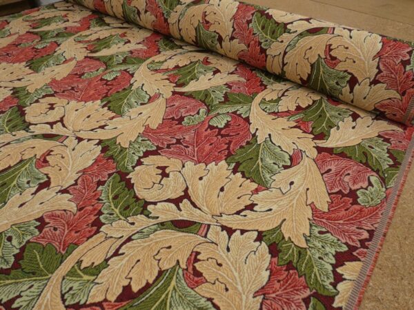 William Morris Acanthus Wine Tapestry Fabric 2