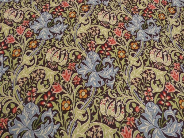William Morris Golden Lily Ebony Tapestry Fabric