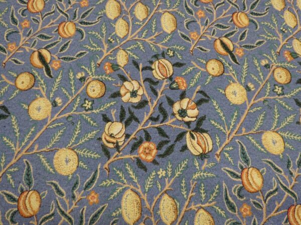William Morris Pomegranate Grey Blue Tapestry Fabric