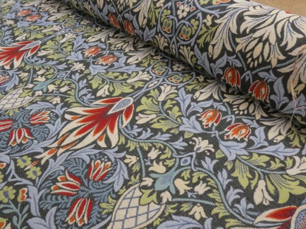 William Morris Snakeshead Grey Tapestry Fabric 2