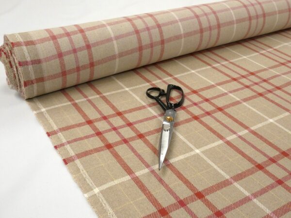 Laura Ashley Keynes Cranberry Upholstery Fabric 1
