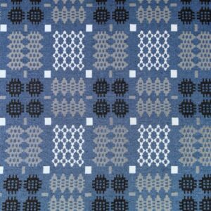 Welsh Blanket Tapesstry Fabric Blue
