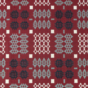 Welsh Blanket Tapesstry Fabric Wine